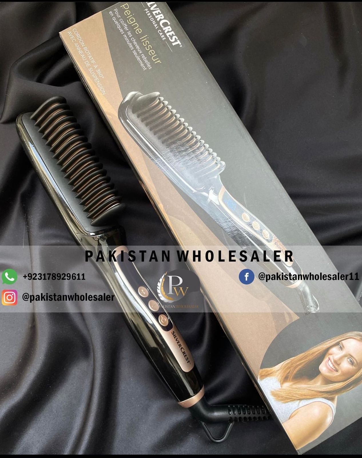Silver Crest Hair Straightener Brush