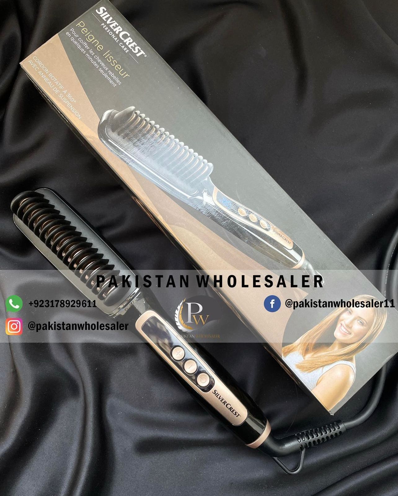 Silver Crest Hair Straightener Brush