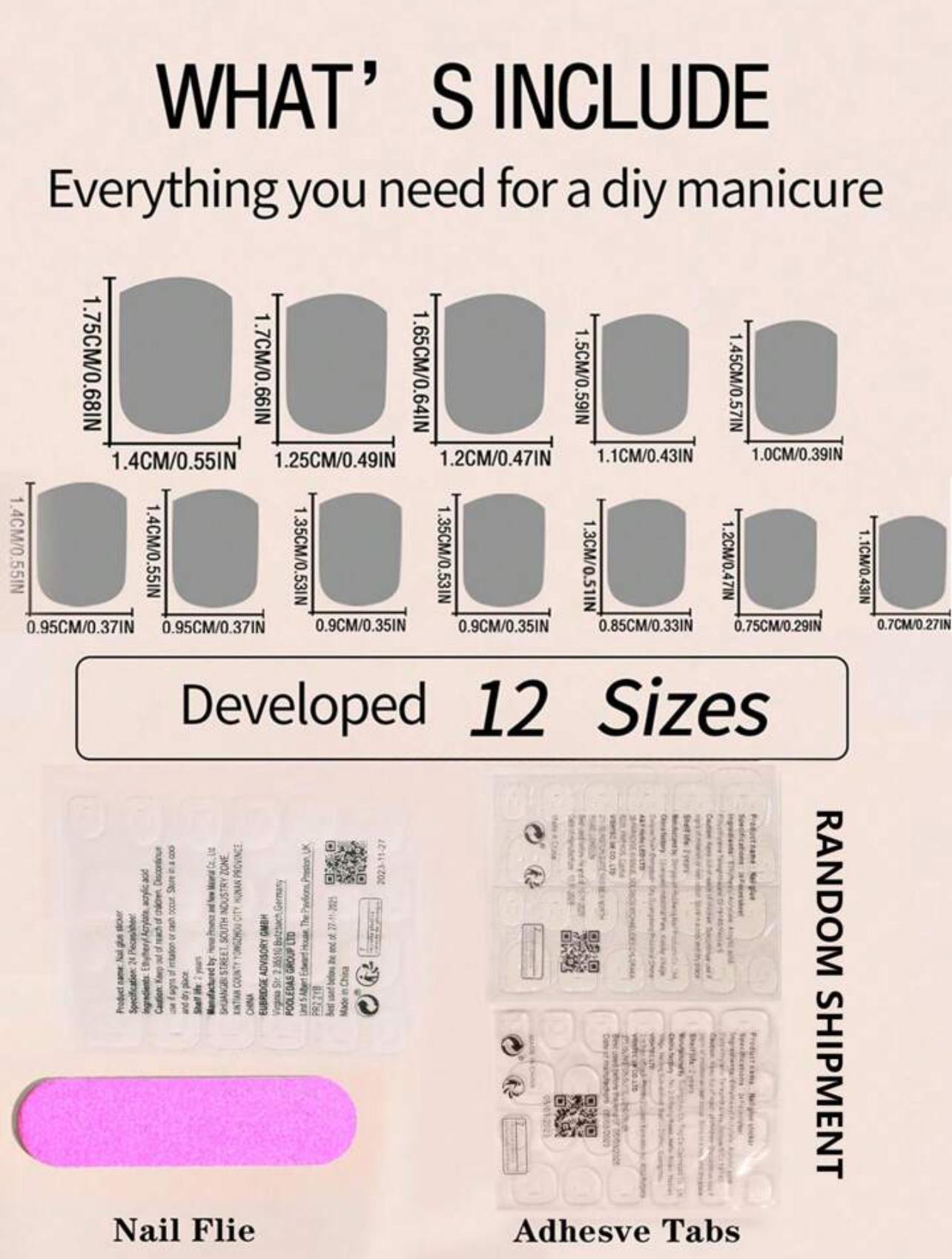 24 Pieces Boxed Almond Shape Pink French Nails