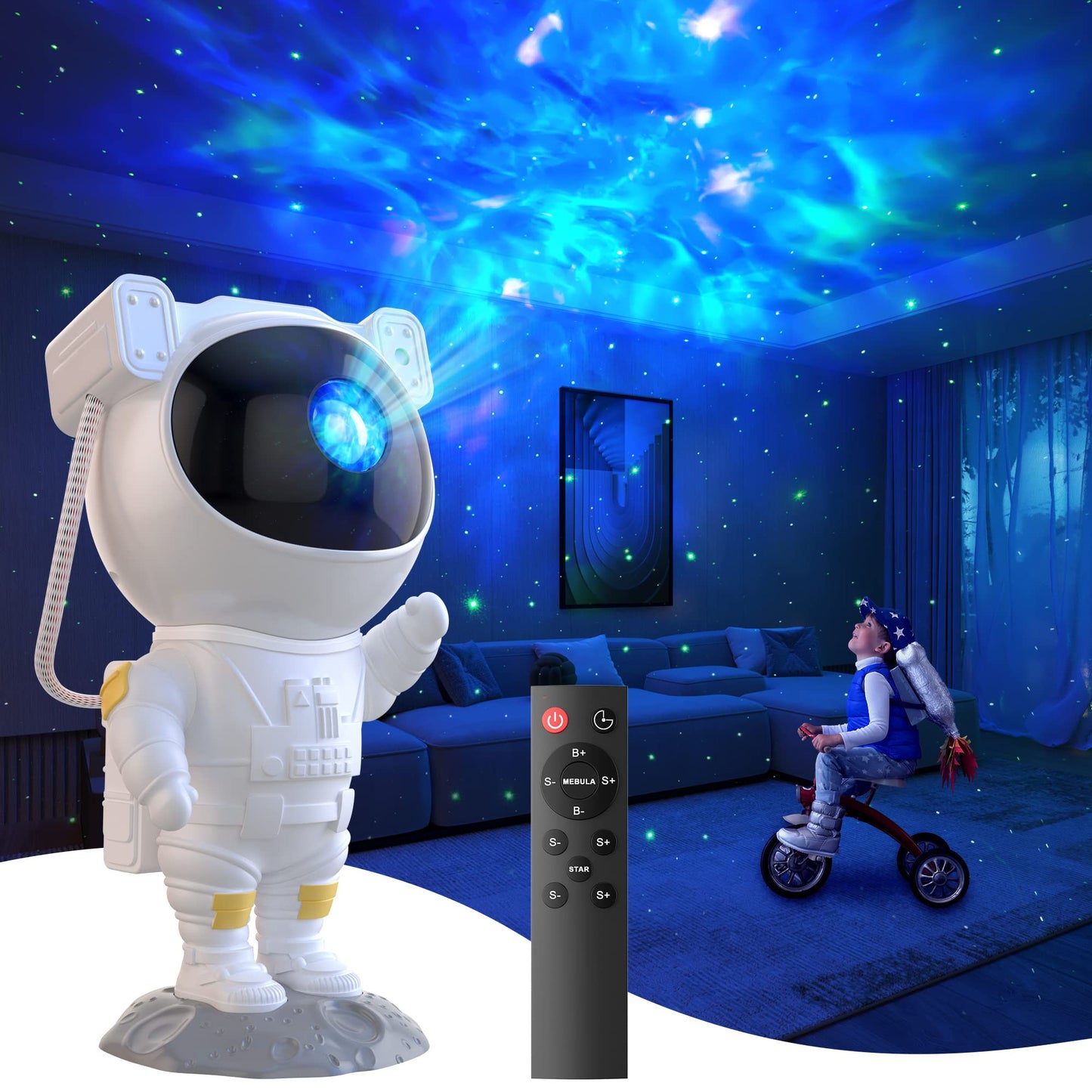 Star Projector Galaxy Light, Astronaut Light Projector