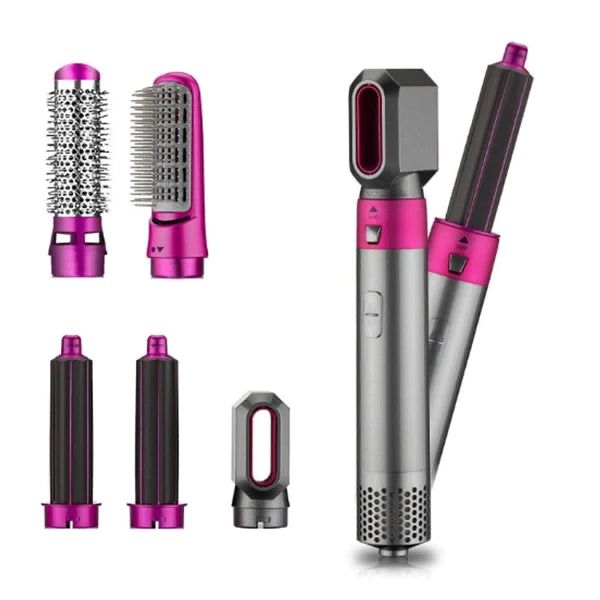 5 in 1 Air Wrap (New 2022 1000W Hot Air Brush + Hair Styler + Hair Straightening Brush + Automatic Curler)