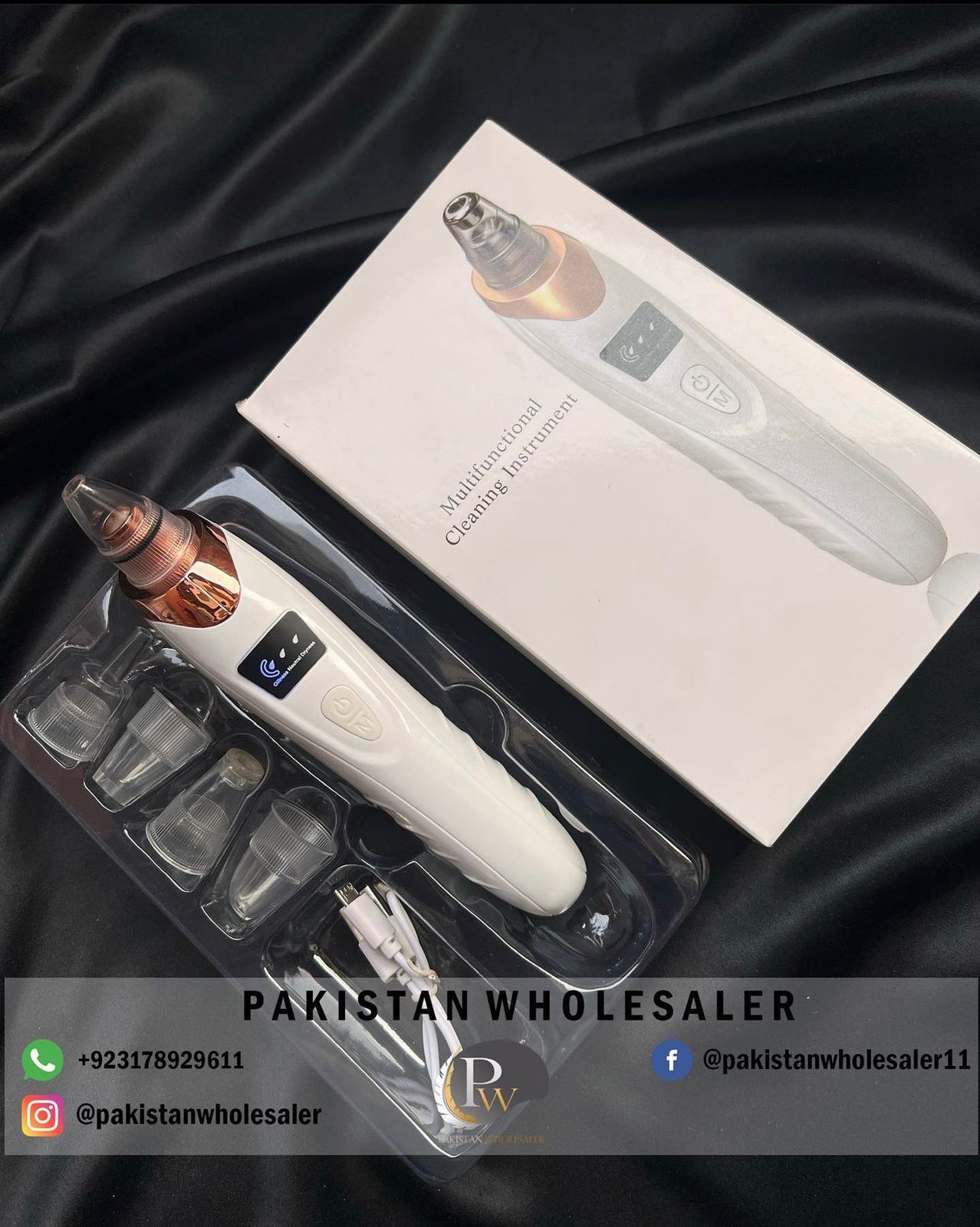 5 in 1 Electric Blackhead Acne Oil Remover Vacuum Suction Face Pore Cleaner Machine