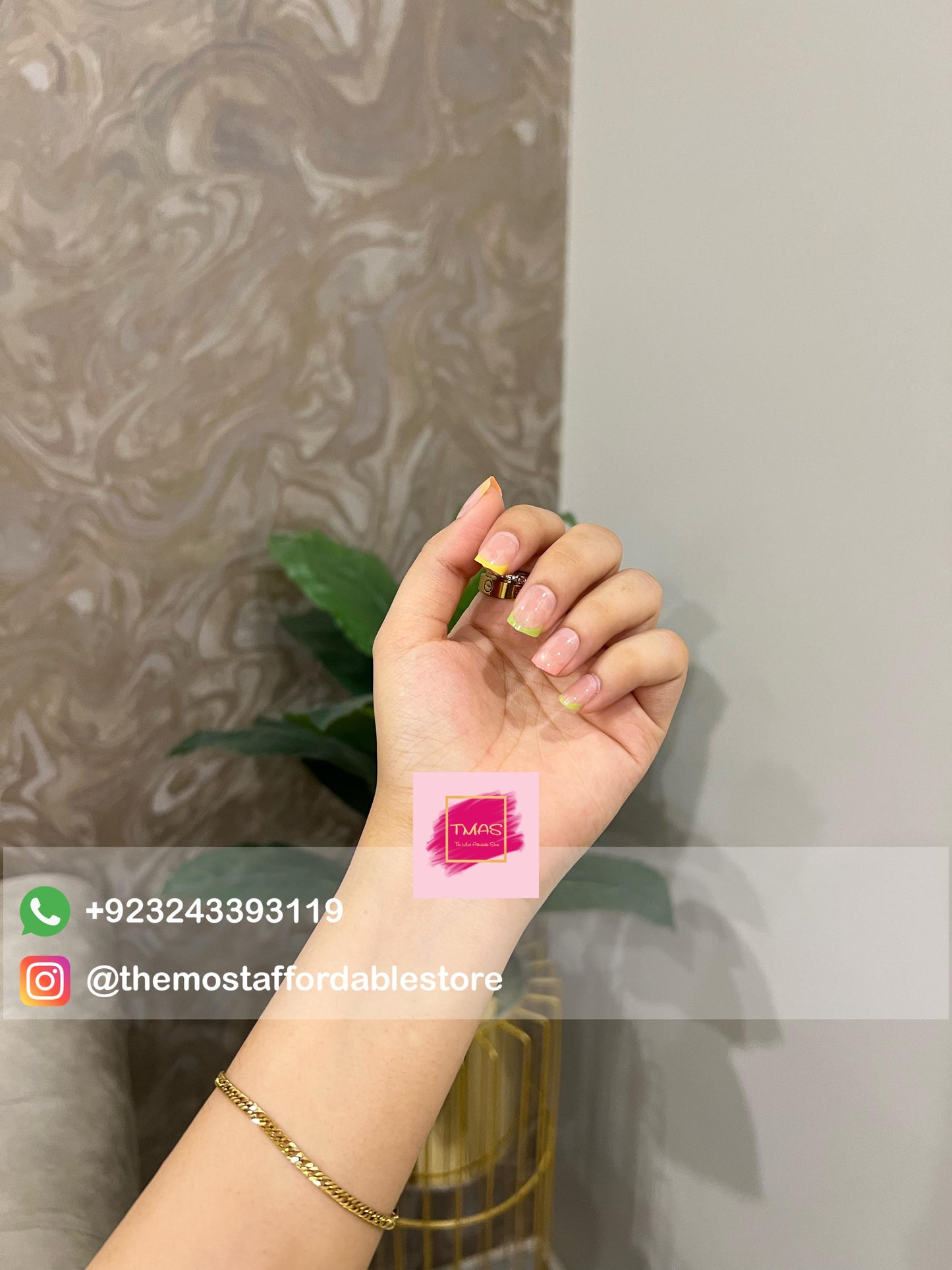 24 Pieces Boxed Almond Shape Pink French Nails